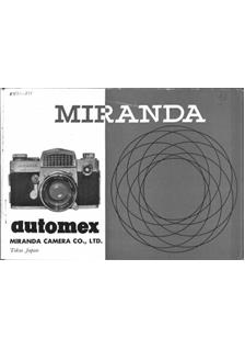 Miranda Automex manual. Camera Instructions.